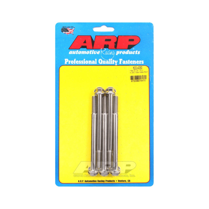Șuruburi și piulițe universale ARP 5/16-18 – Șuruburi hexagonale din oțel inoxidabil x5 - ARP-622-4250 - 622-4250 - 3666618192161